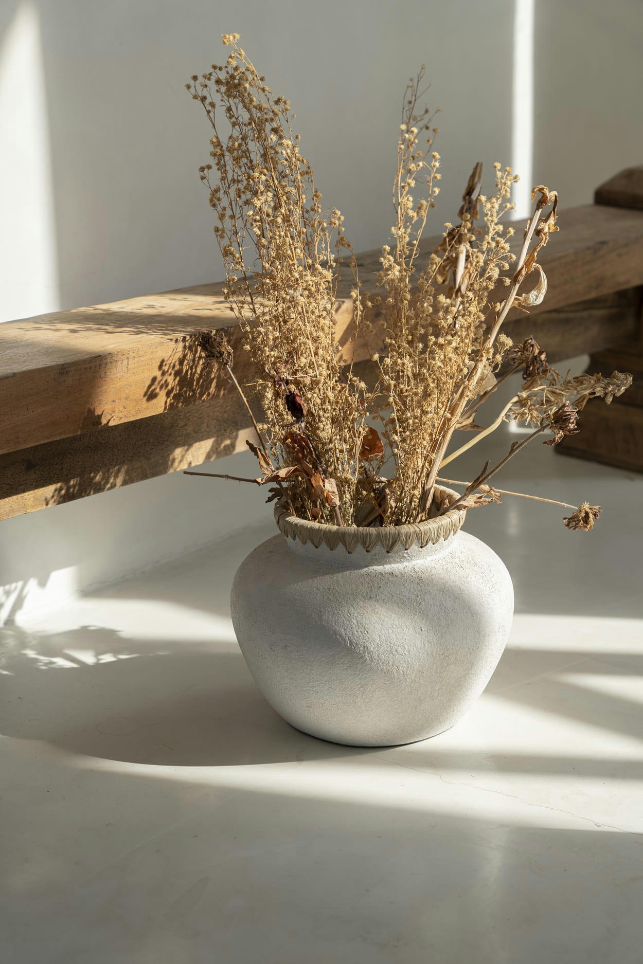 STYLY - Vase en terre cuite gris naturel H23