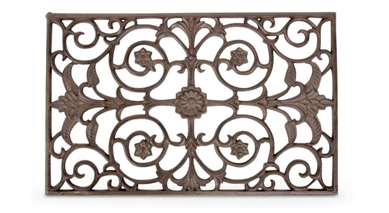 - Paillasson Rectangulaire Fonte Marron 62.5x2x39cm