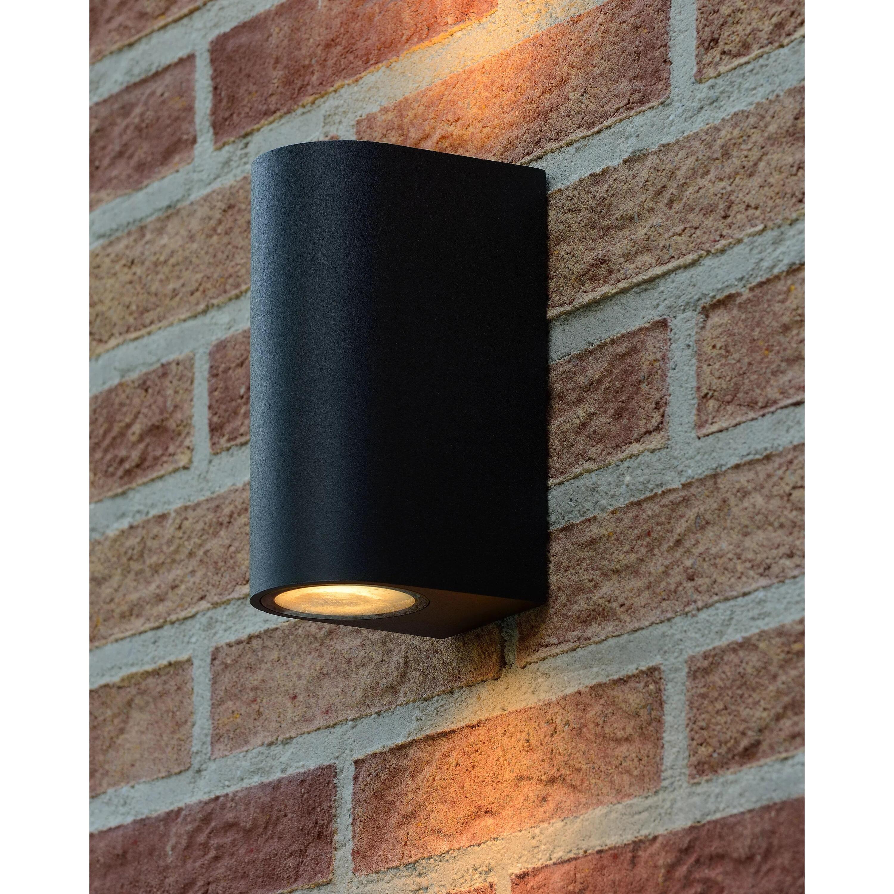 Zaro 2 wandlamp buiten IP44 rond zwart