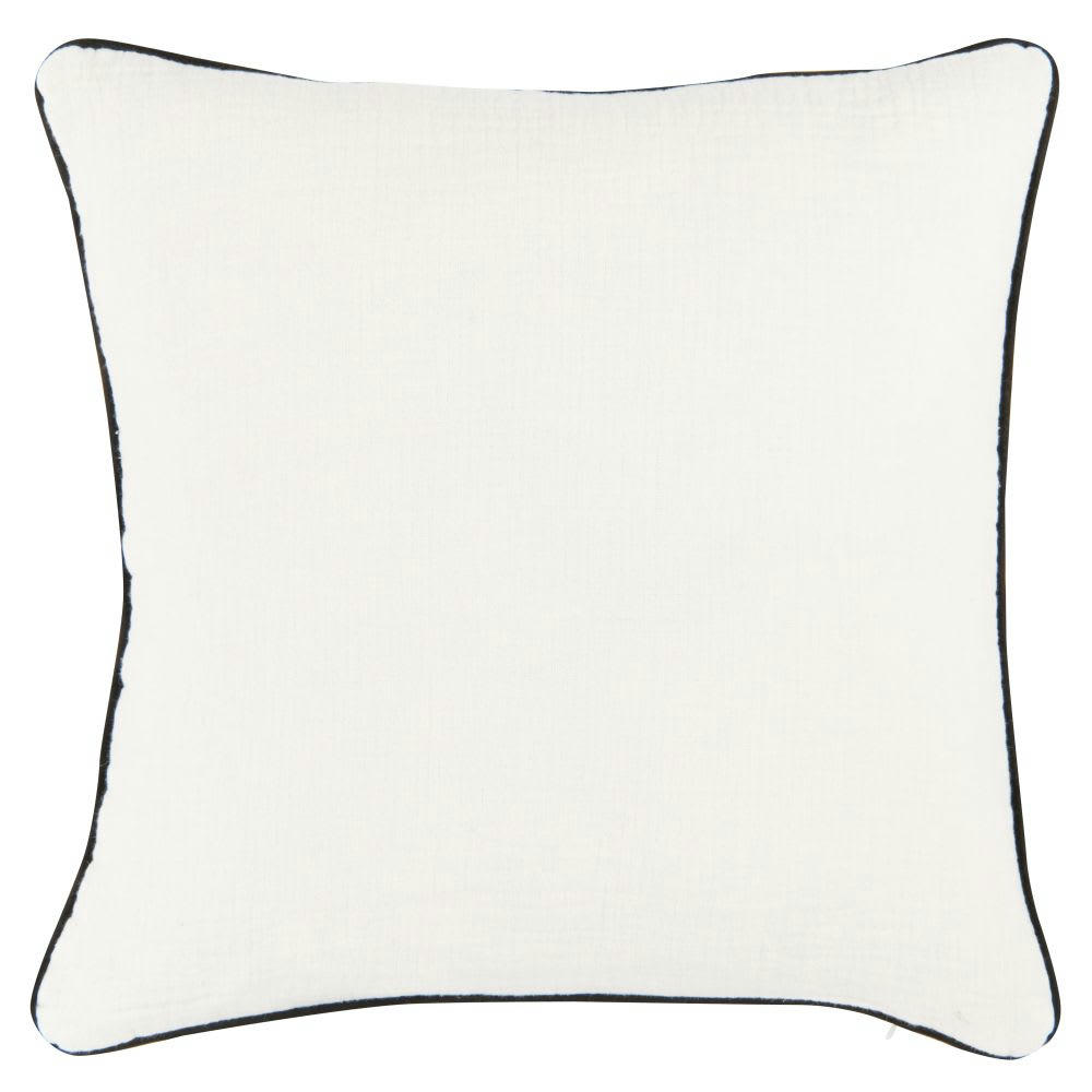 NAUSICA - Housse de coussin en gaze de lin blanc 40x40