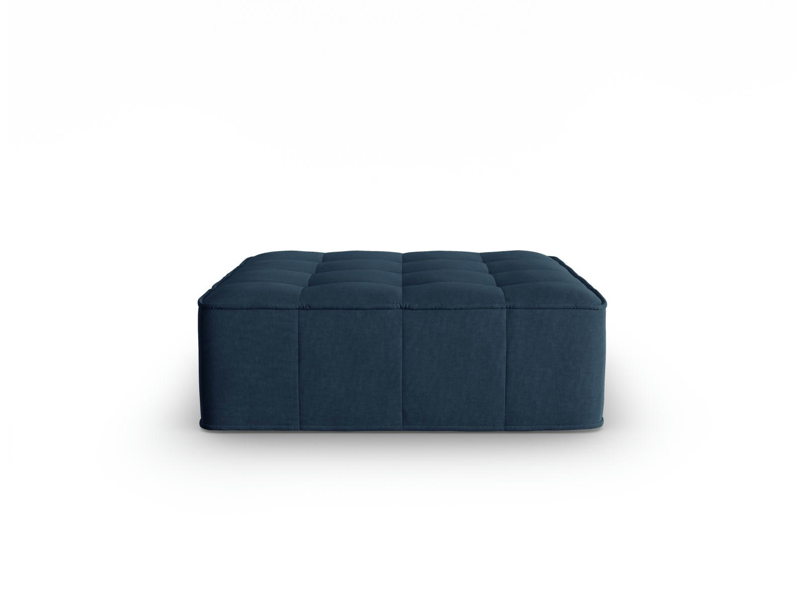 MIKE - Pouf 1 place en tissu structurel blue jeans