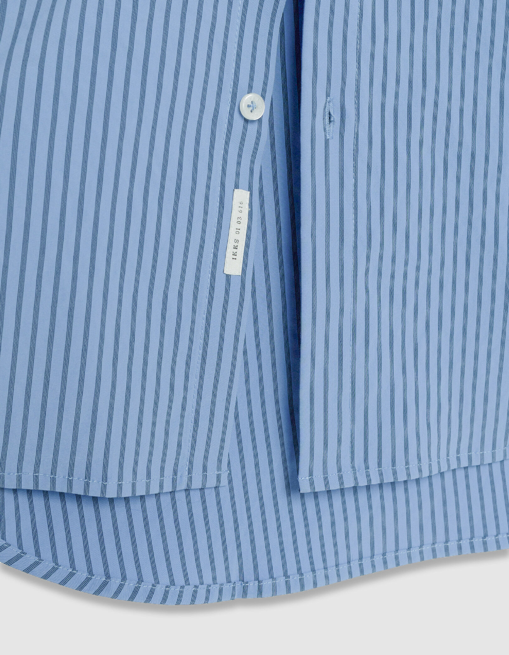 Chemise slim bleue rayée EASY CARE Homme