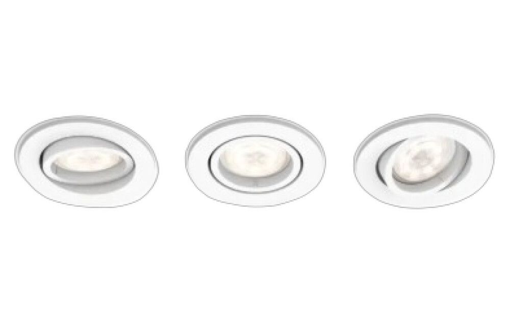INNBYGGINGSSPOT PHILIPS MYLIVING SHELLBARK 3X4,5W HVIT