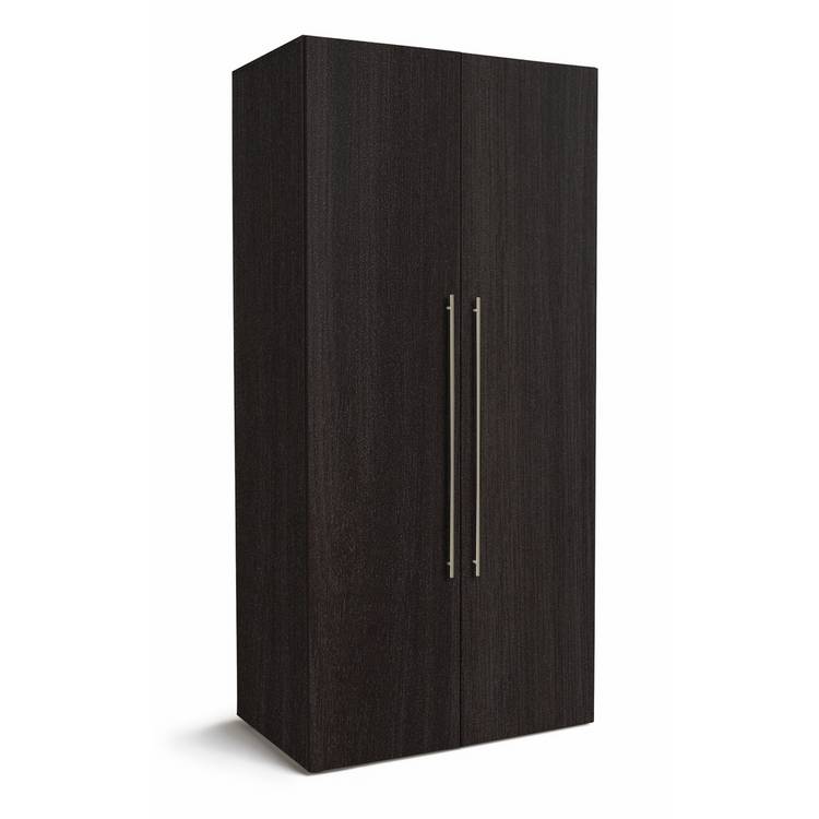 Habitat Atlas 2 Door Wardrobe - Black & Brown