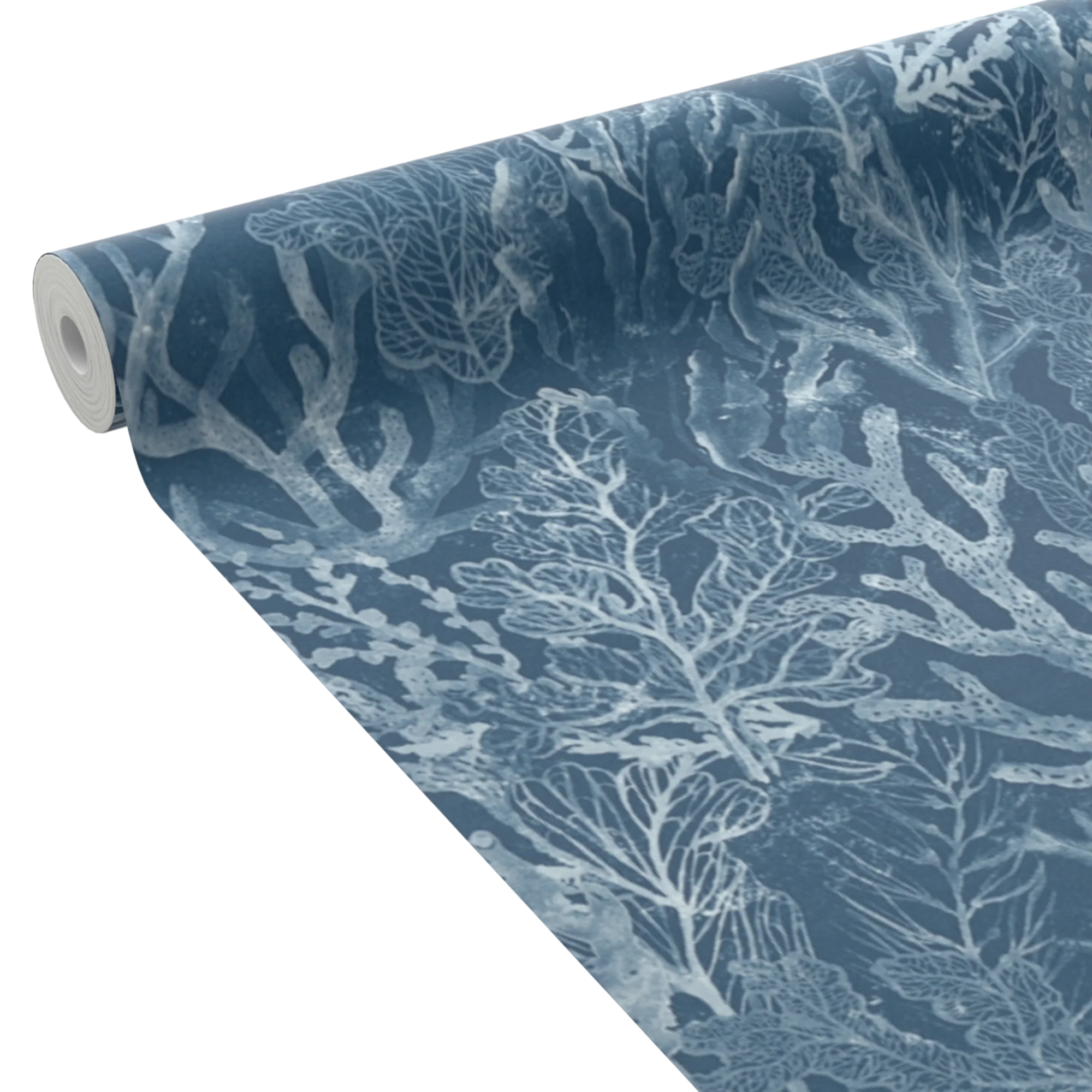 4MURS Papier peint intissé CORALS coloris bleu marin