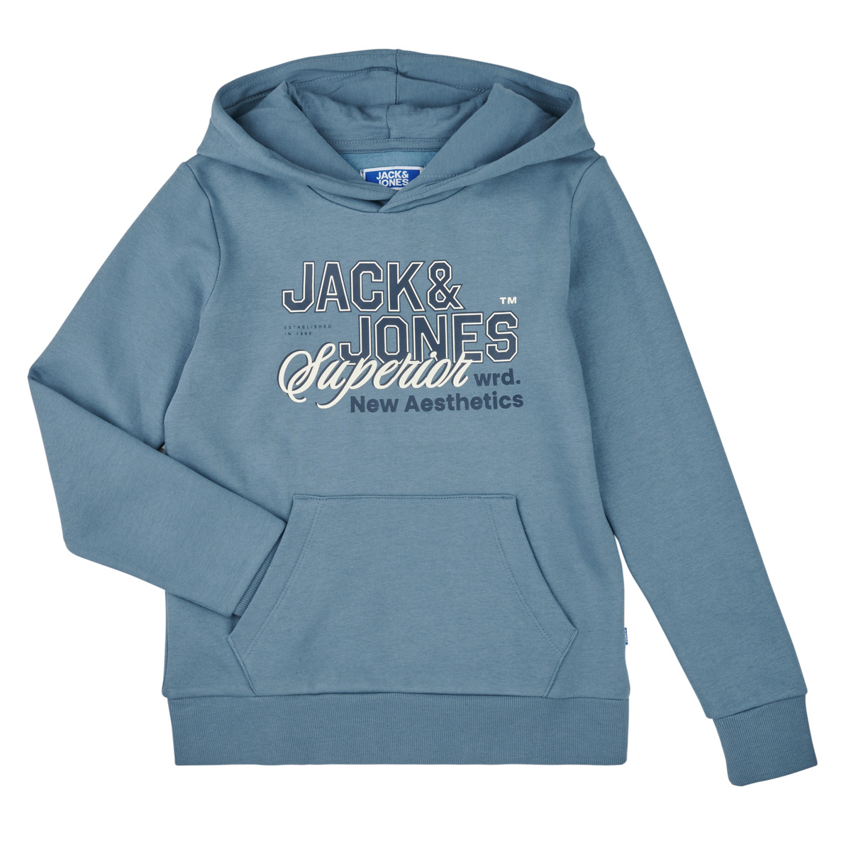 Jack & Jones - JJELOGO SWEAT HOOD - Blue