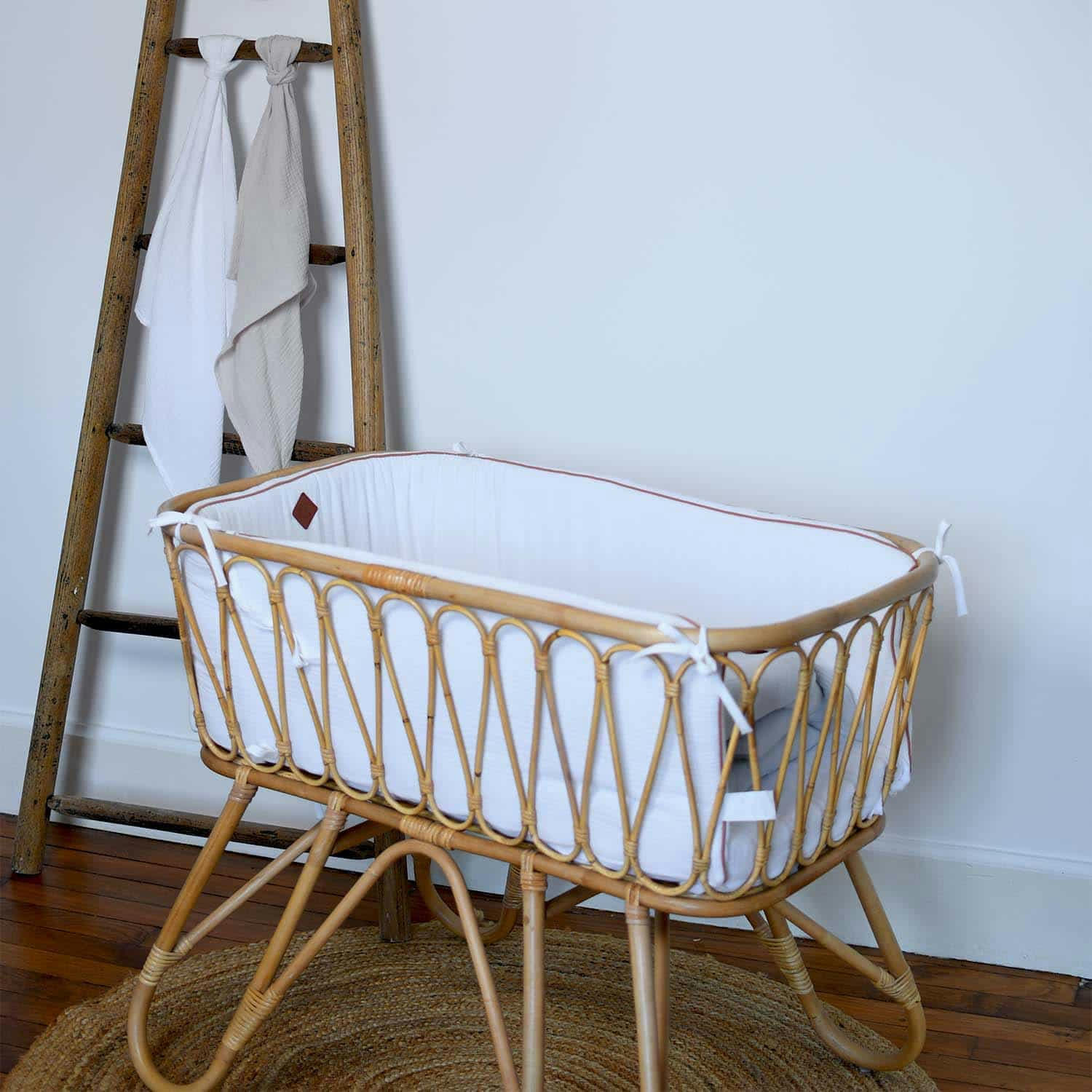 JEANNE - Tour de lit universel  gaze de coton  Beige