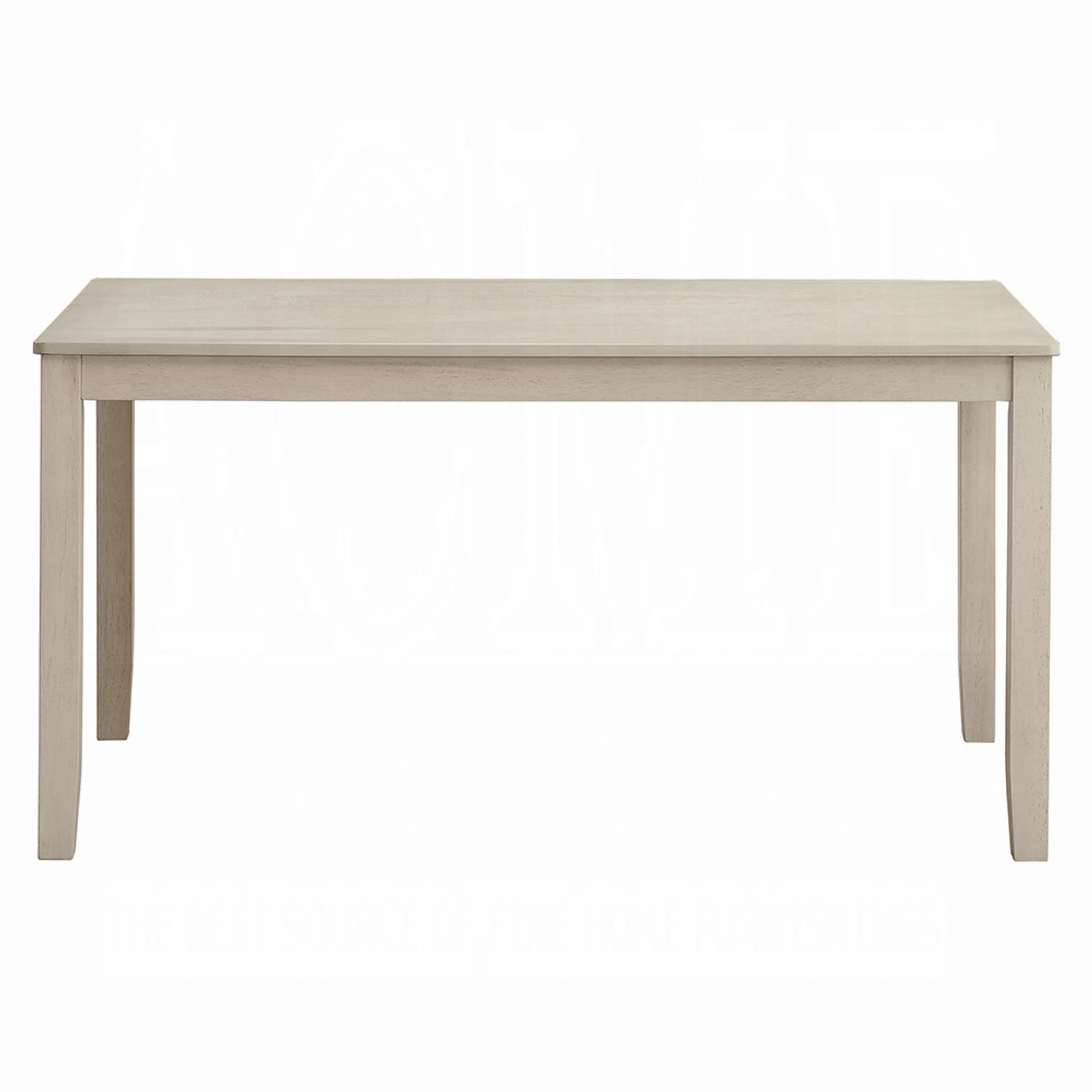 Feri Dining Table, 59 Inch, Rectangular Top, Antique Bone White Finish