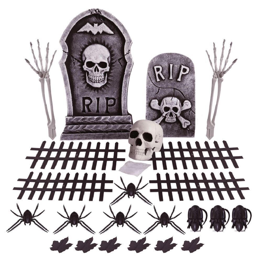 Kit décoration cimetière Halloween 24 pièces