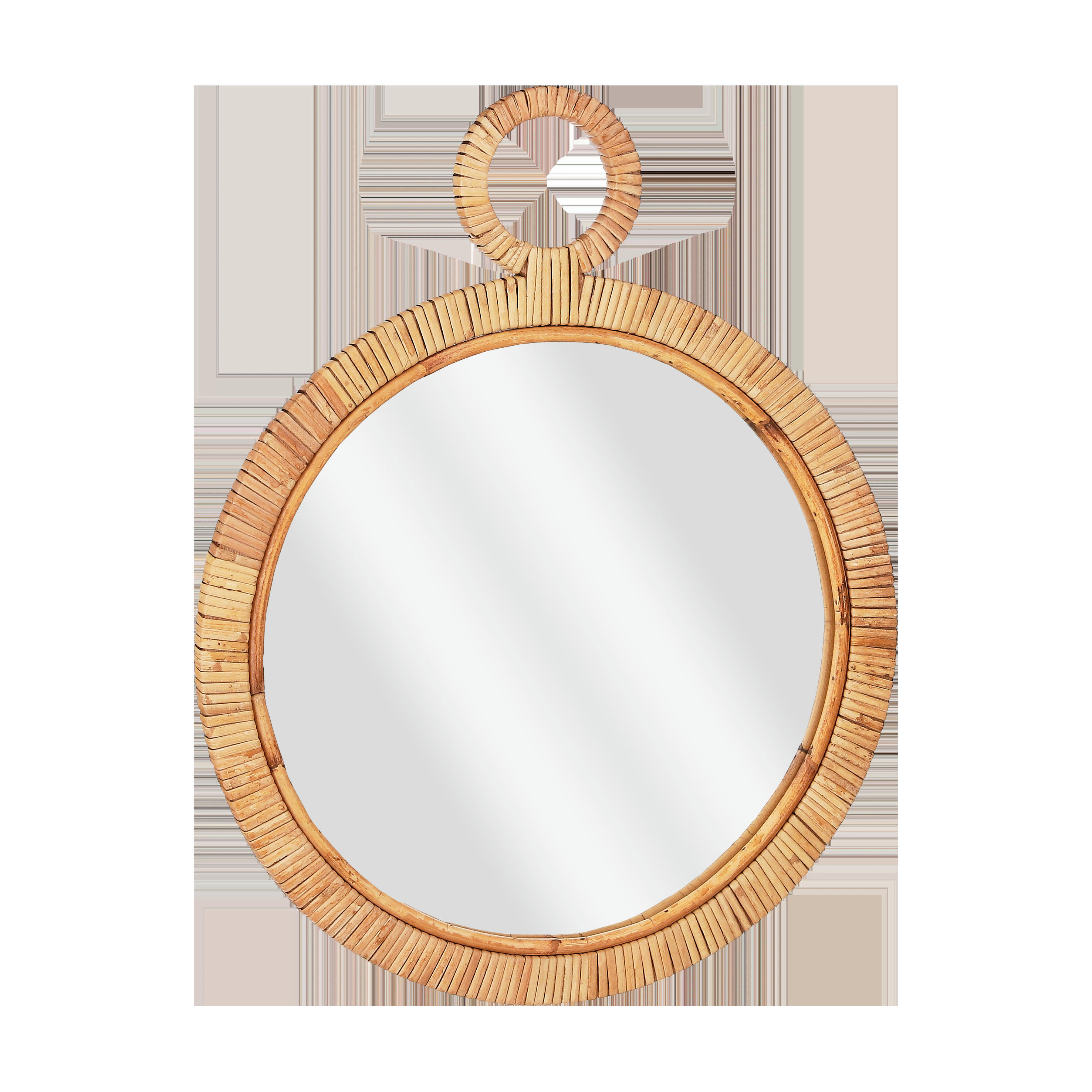 KAJ - Miroir en rotin marron 40,5x51