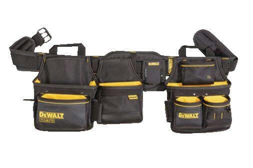DEWALT Open Structure Wide Padded Adjustable Tool Belt, 26 Pocket, Black