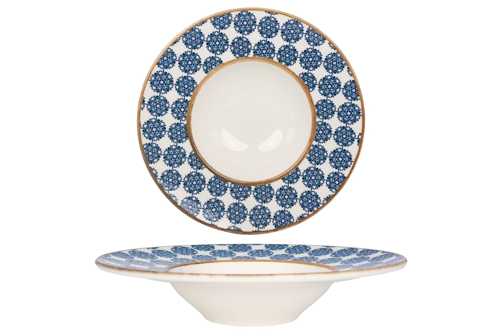 Bonna Pastabord - Lotus - Porselein - 28 cm (400cc) - set van 2