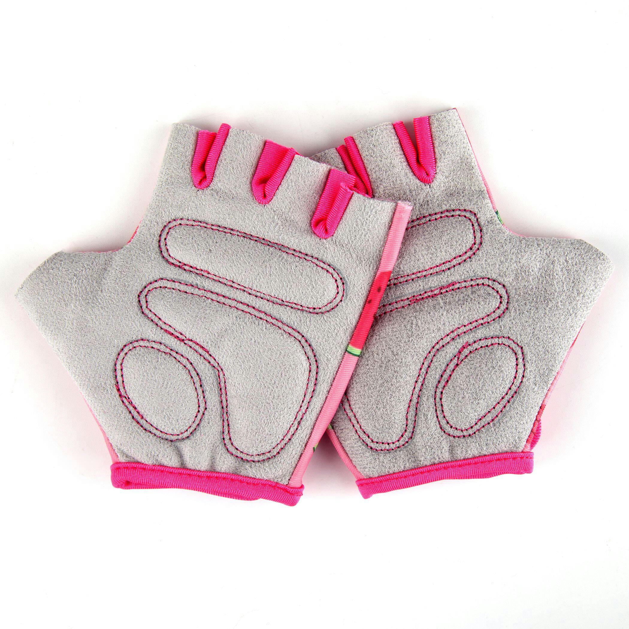 Supercycle Kids' Velcro Half Finger Bike Gloves, Purple