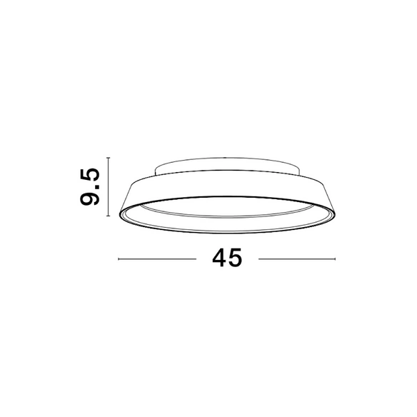 Deckenleuchte »Vela 45«, LED, 30 W, Höhe: 9,5 cm, weiß/kaffeefarben