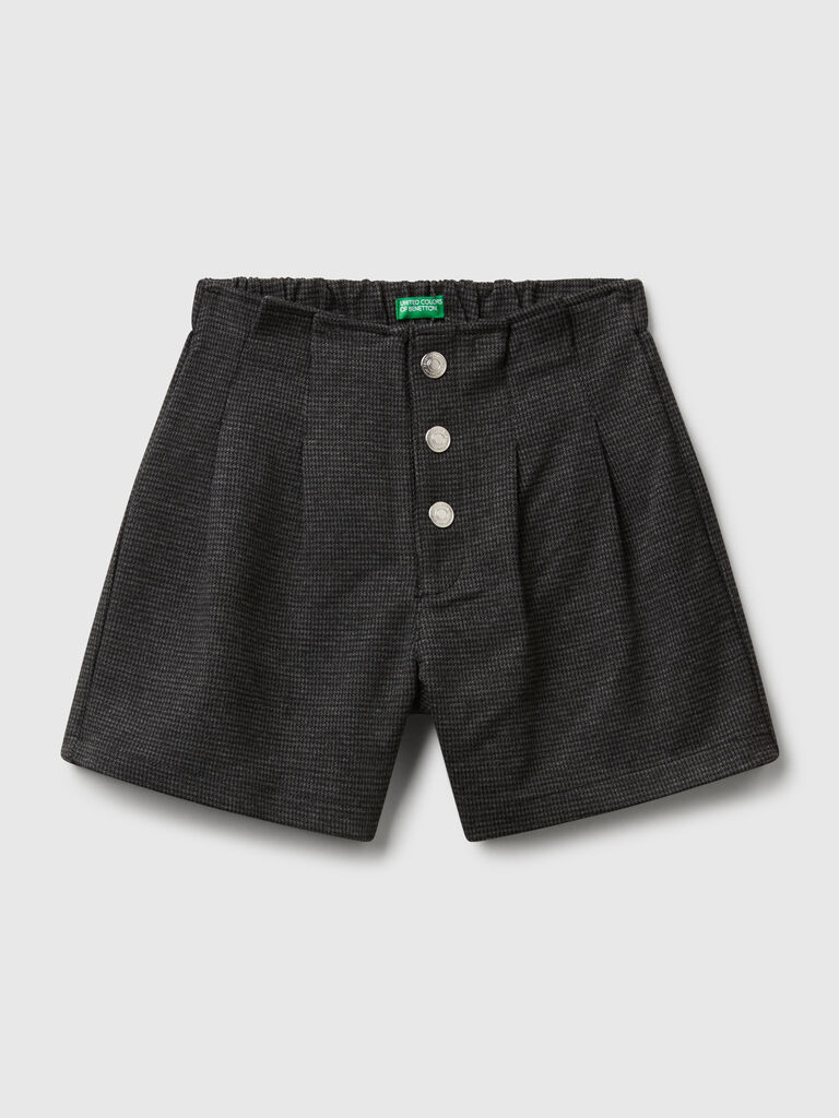 Cropped houndstooth trousers