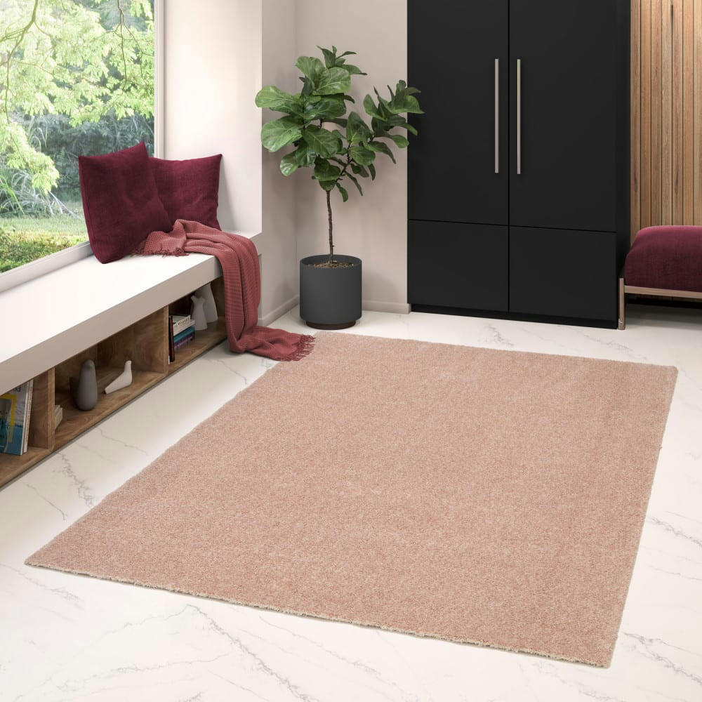 ASSIA II - Tapis à poil long vieux rose 160x230 cm