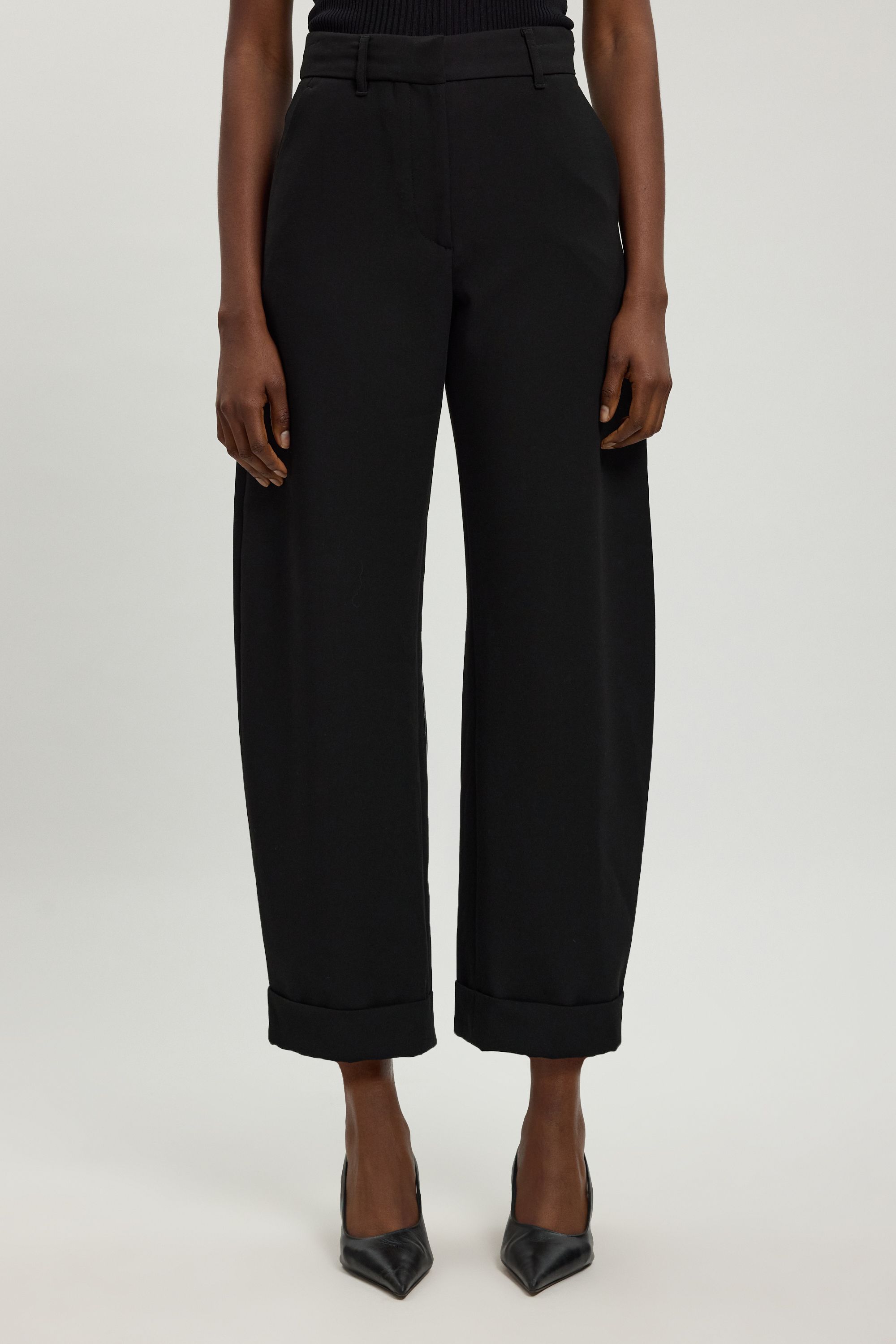 KarenMillen Compact Stretch Tailored Barrel Leg Trouser