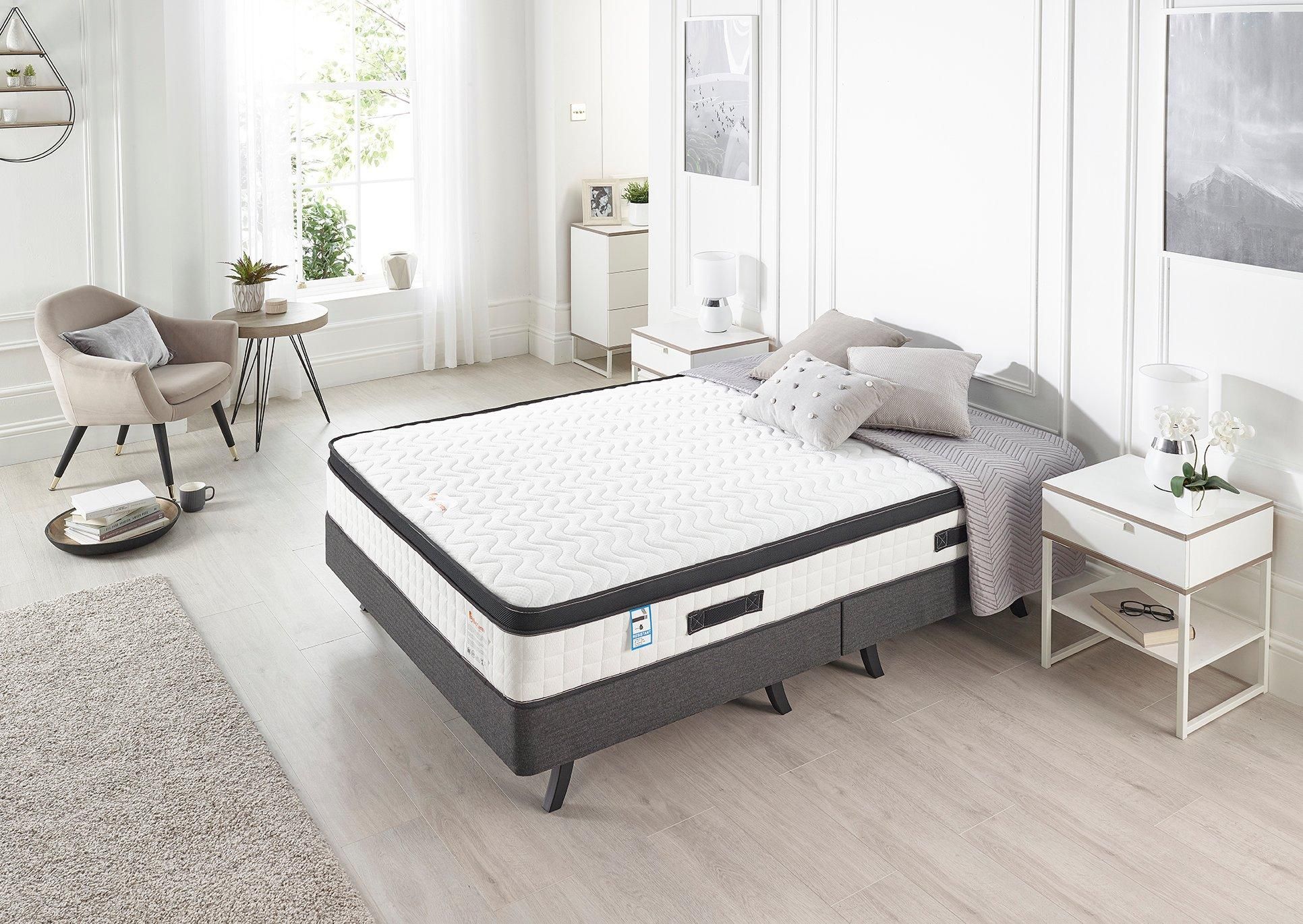 Somnior Siesta Stretch Pillowtop Pocket Mattress with Reflex Foam for Back Support