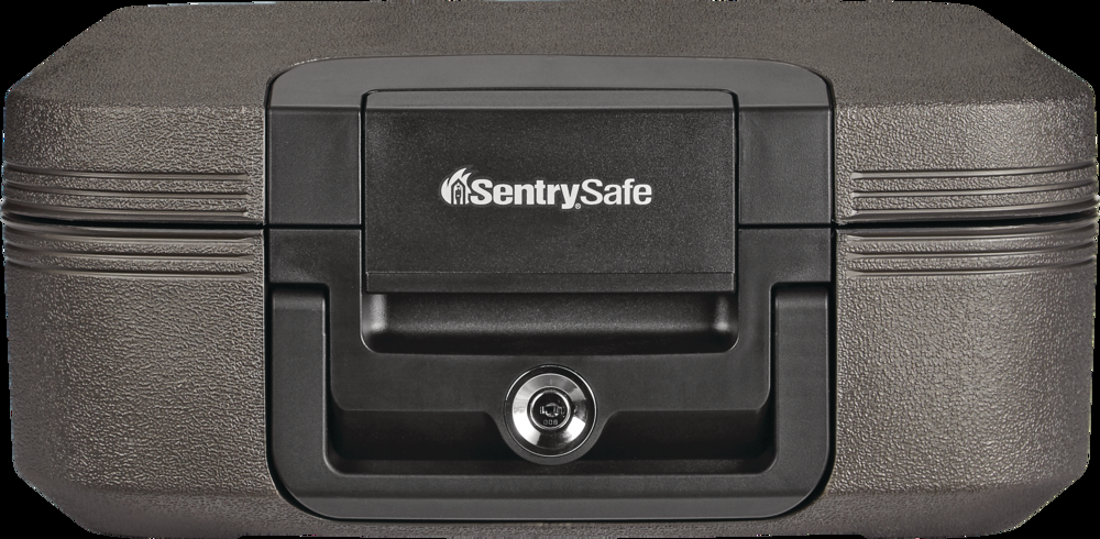 SentrySafe Medium Fire and Water-Resistant Chest Safe Box With Key Lock, 8-L, Black