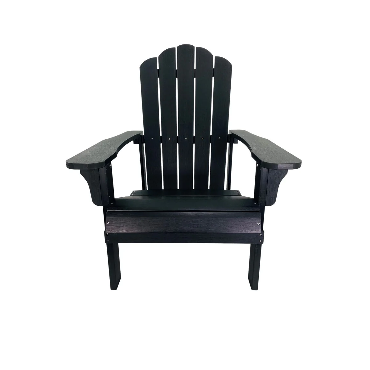 Synthetic Wood Adirondack Chair Black - 29.5W x 34D x 36.5H