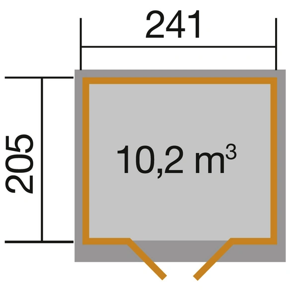 Gartenhaus »218 Gr.1«, Holz, BxHxT: 260 x 234 x 205 cm (Außenmaße inkl. Dachüberstand)