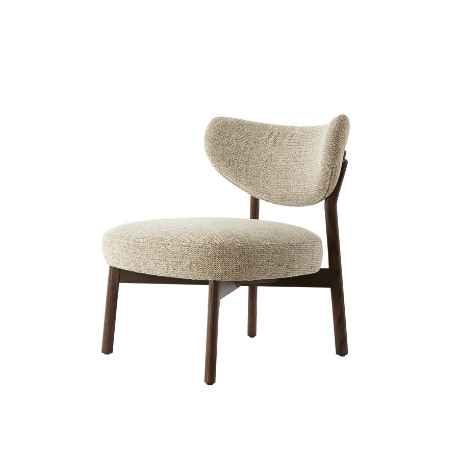 Light & Living - Utsira fauteuil hout - donkerbruin+crème bruin