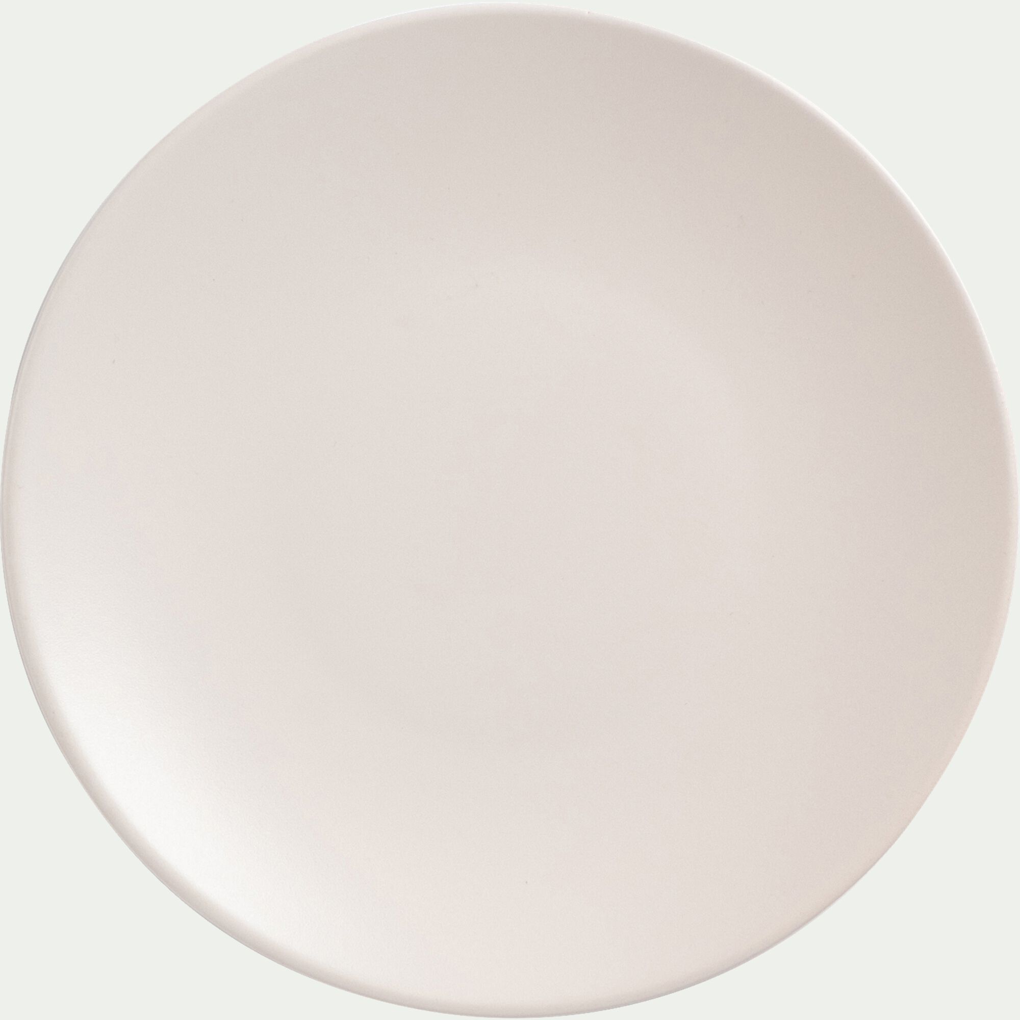 HALIMA - Assiette à dessert en faïence D20cm - blanc ventoux