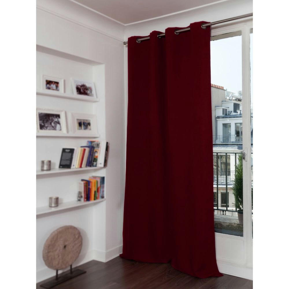 - Rideau phonique thermique occultant rouge 140x180