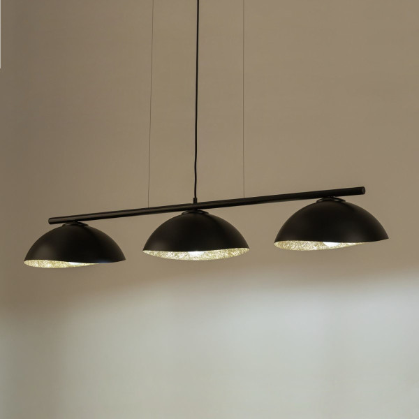 Lampa wisząca czarno-złota Solar 3xE27x15W wym: 80x120x33 cm Sigma Lighting