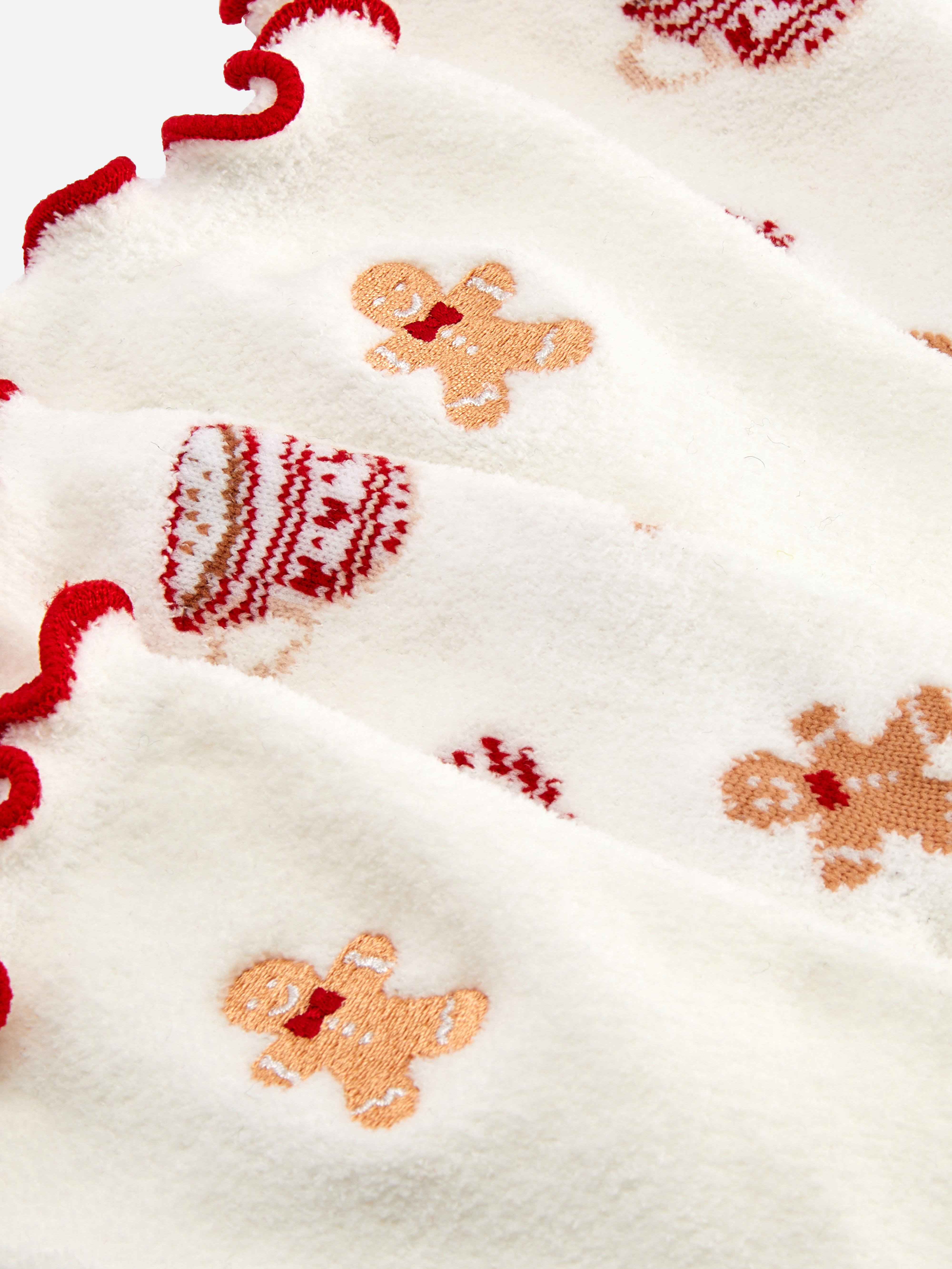 2pk Gingerbread Quarter Crew Socks