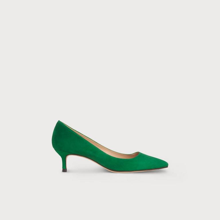Audrey Mint Leaf Suede Courts