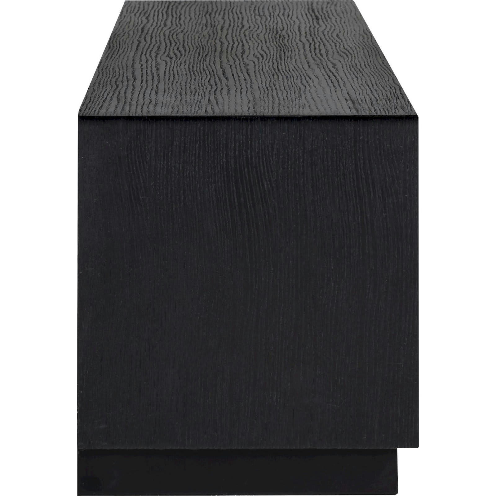 OAKURA - Meuble TV Bois Chêne Noir