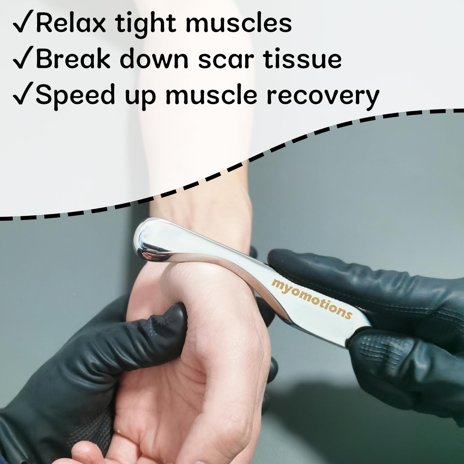 6-Piece Stainless Steel Iastm Set - Muscle Scraper Massage Tool for Deep Tissue by myofascial Release Tool Comes with a Storage Bag