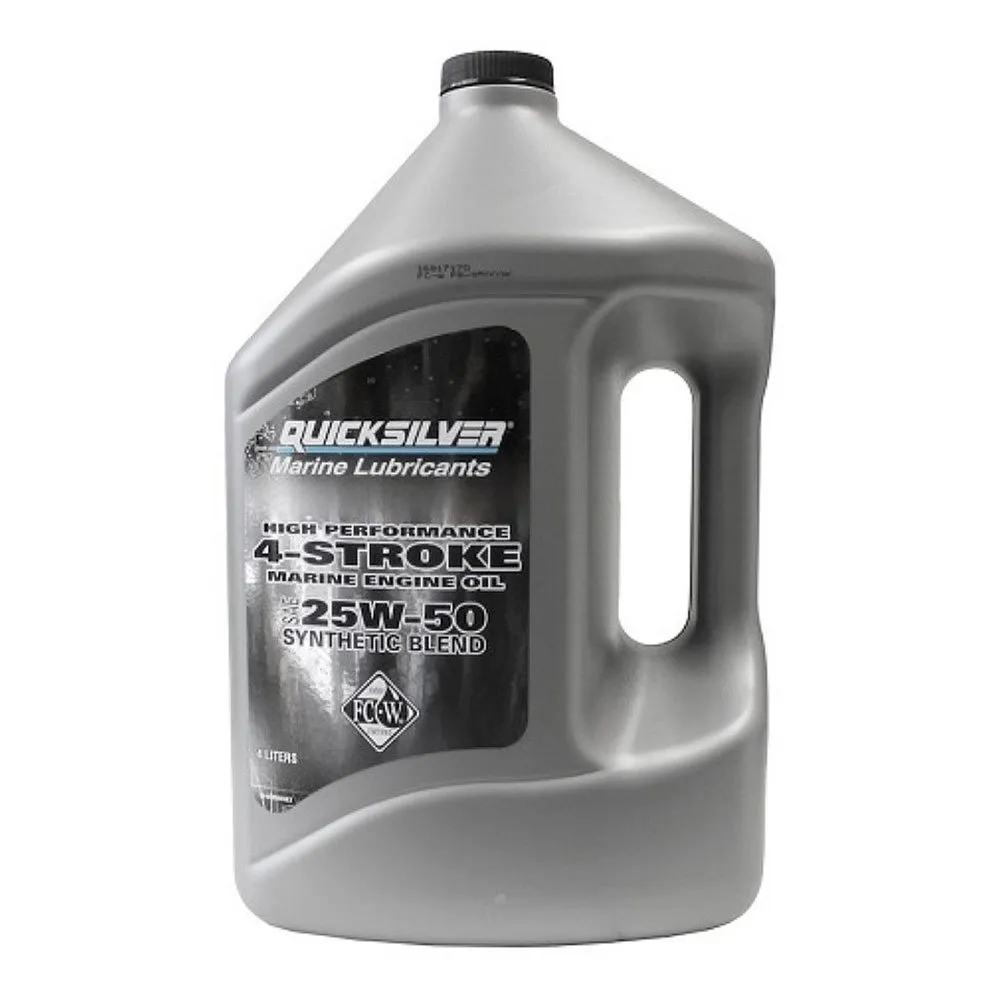 Quicksilver Boats 4 Stroke FCW 25W50 Synthetic Blend Marine Outboard Oil Engine 4L 3 units
