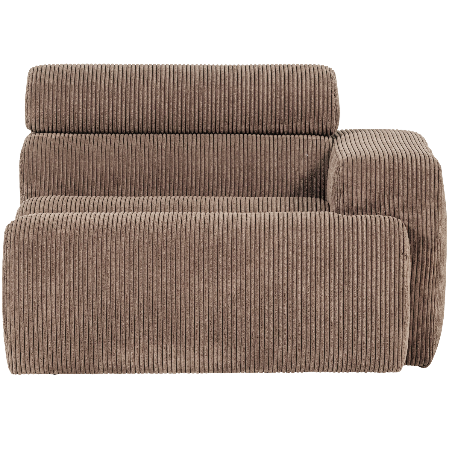 WOOOD 1-zits element bank arm links Novi - Ribstof - Taupe - 86x109x113