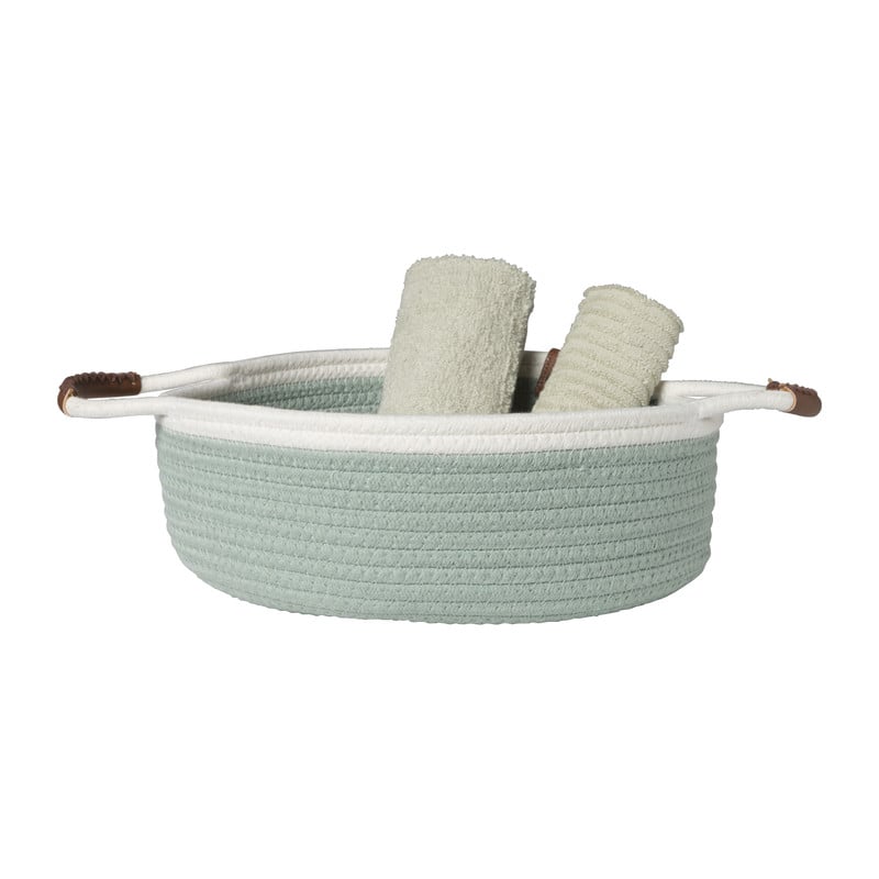 Mand colors laag - groen/wit - &Oslash;30x10 cm