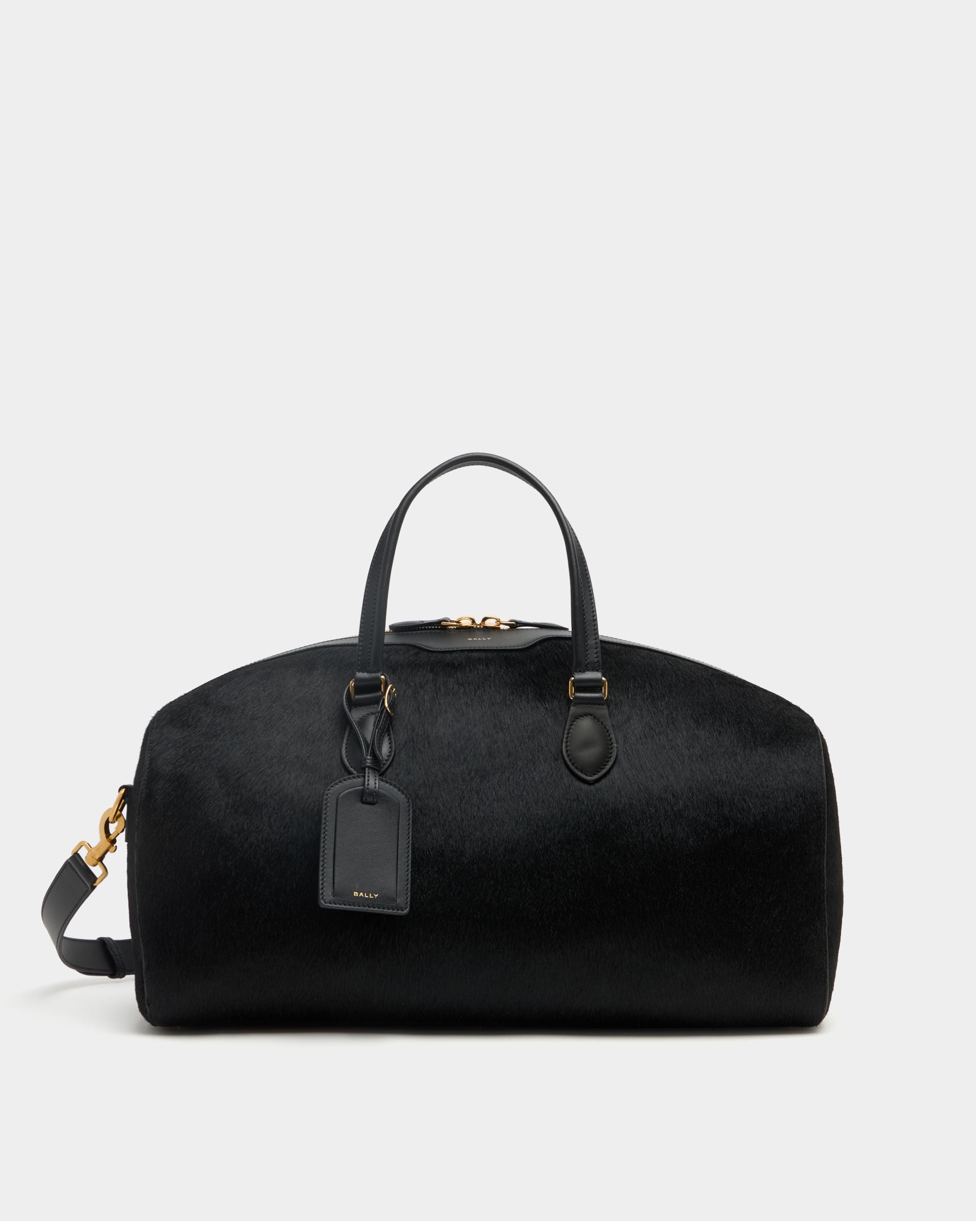 Beckett Duffle Bag aus schwarzem Ponyhaar