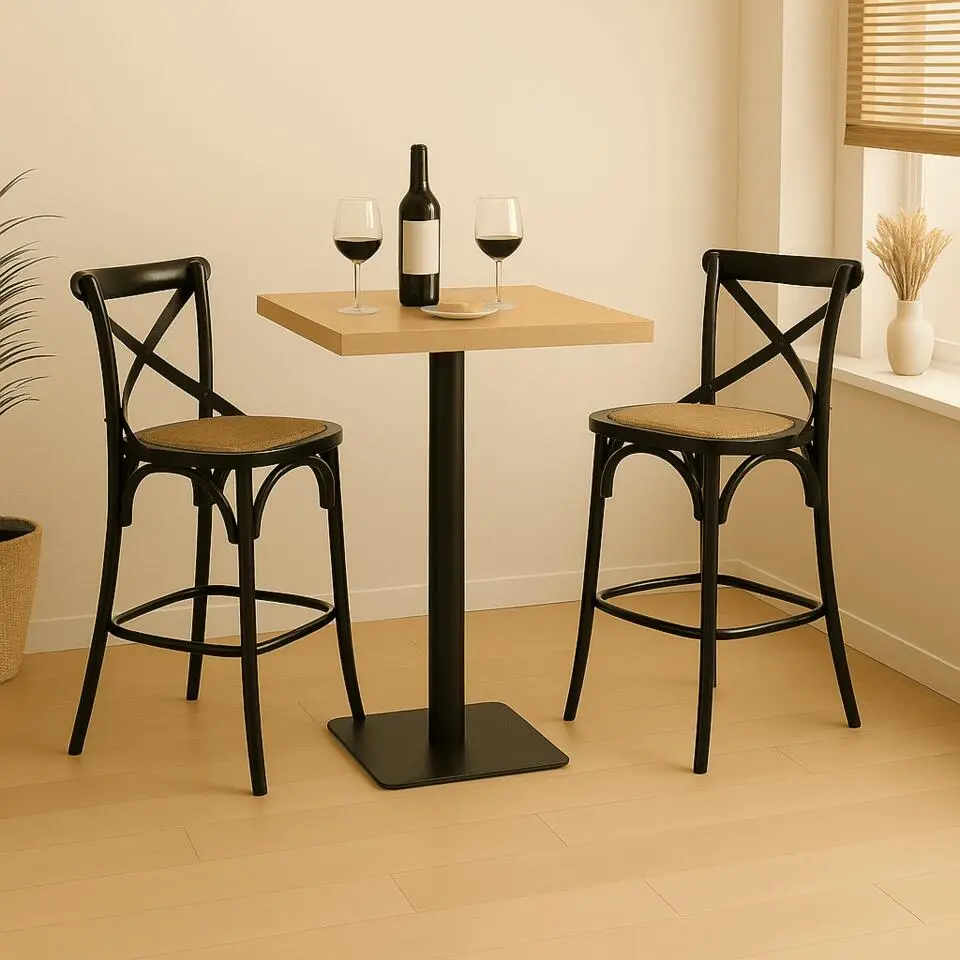 Signature - BISTROT Barkruk - Zwart - 42x70x35 cm