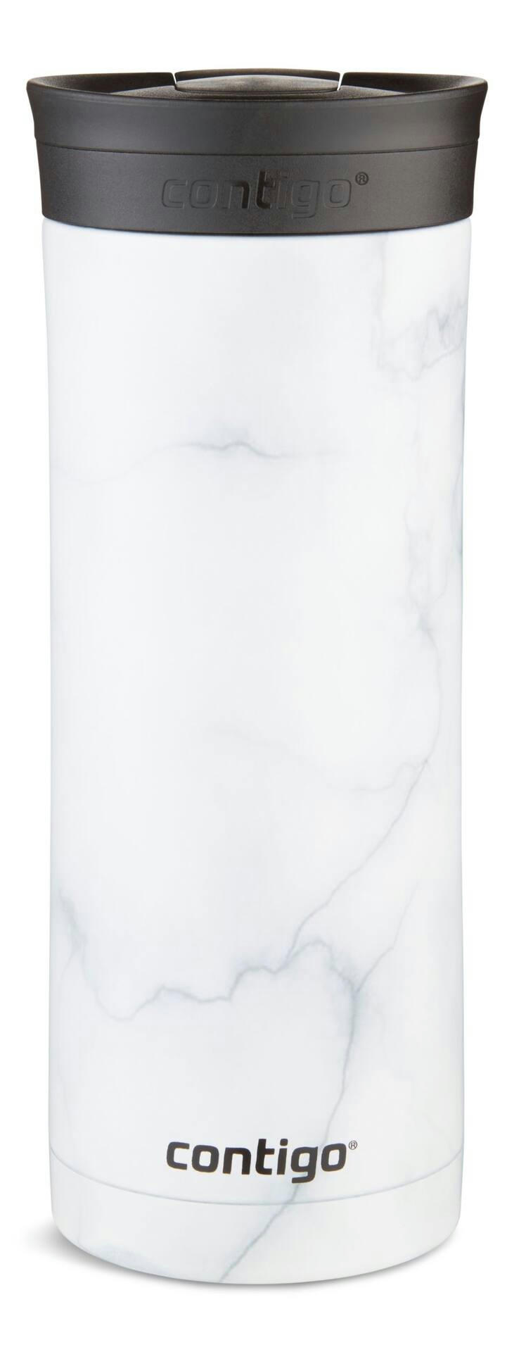 Contigo Huron Couture Insulated Stainless Steel Travel Mug, Leak-proof Lid, White Couture, 20-oz