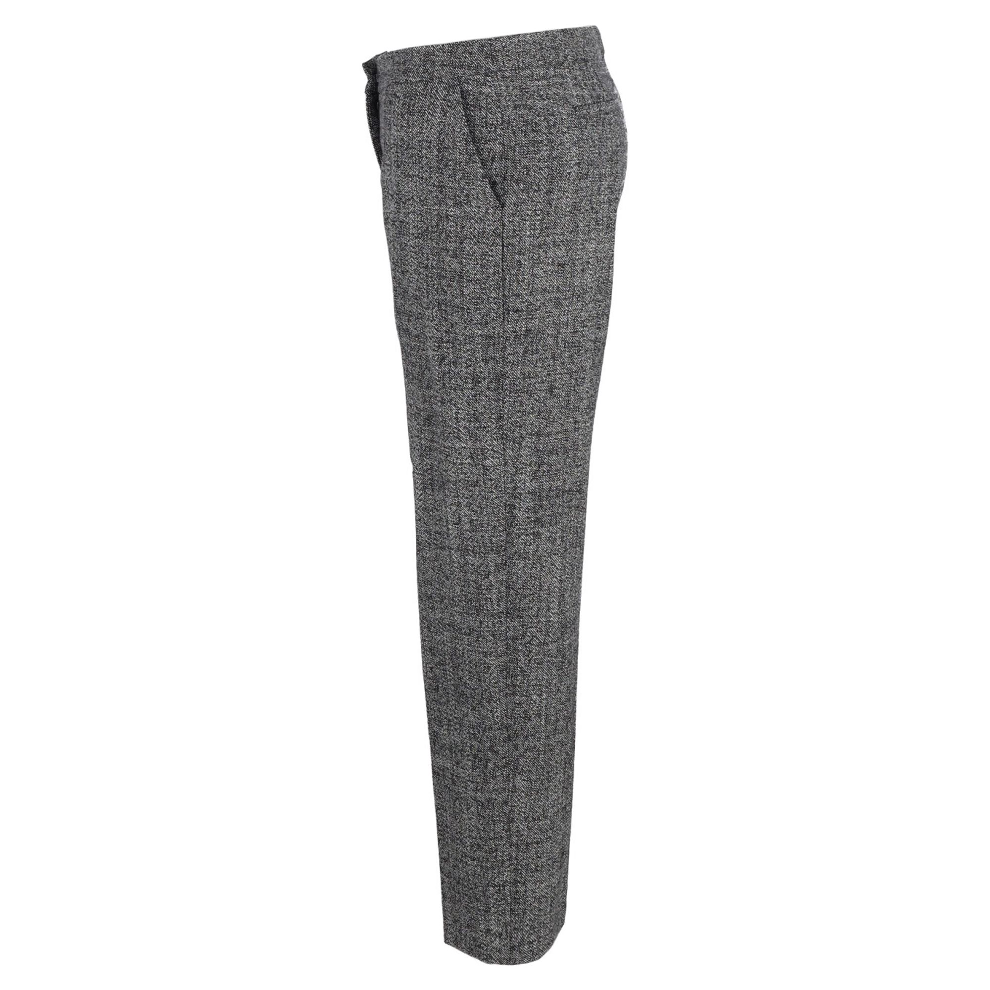Dries Van Noten Preloved Straight-Leg Trousers in Grey Wool