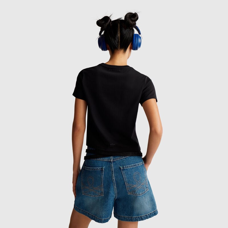 T-shirt with logo in cotton blend