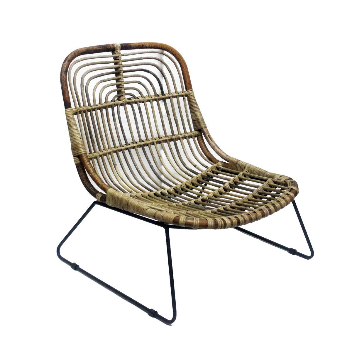 MOKA - Fauteuil bas en rotin Moka