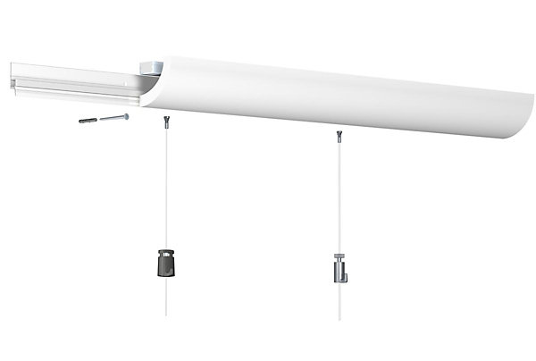 Kit Cimaise tableau DecoRail Artiteq 200 cm   corniche Orac Decor C362 - 200 x 5 x 5 cm - vis &chevilles murs mixtes