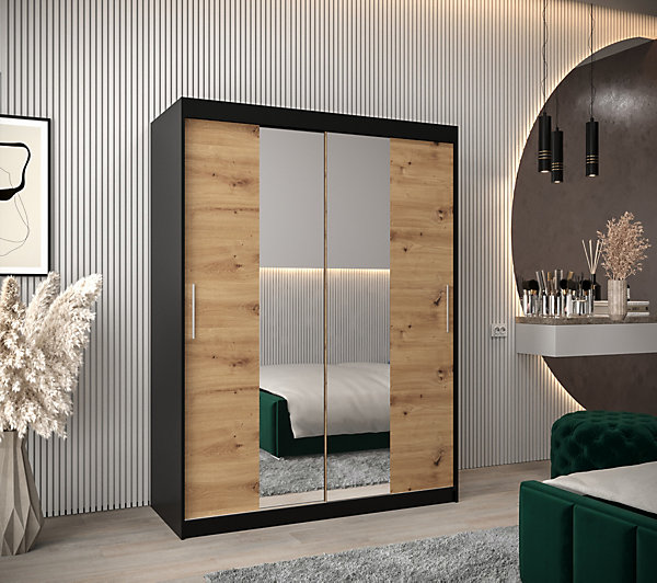 Armoire TOKYO 1 à portes coulissantes H. 200 x L. 150 x P. 62, 2 portes