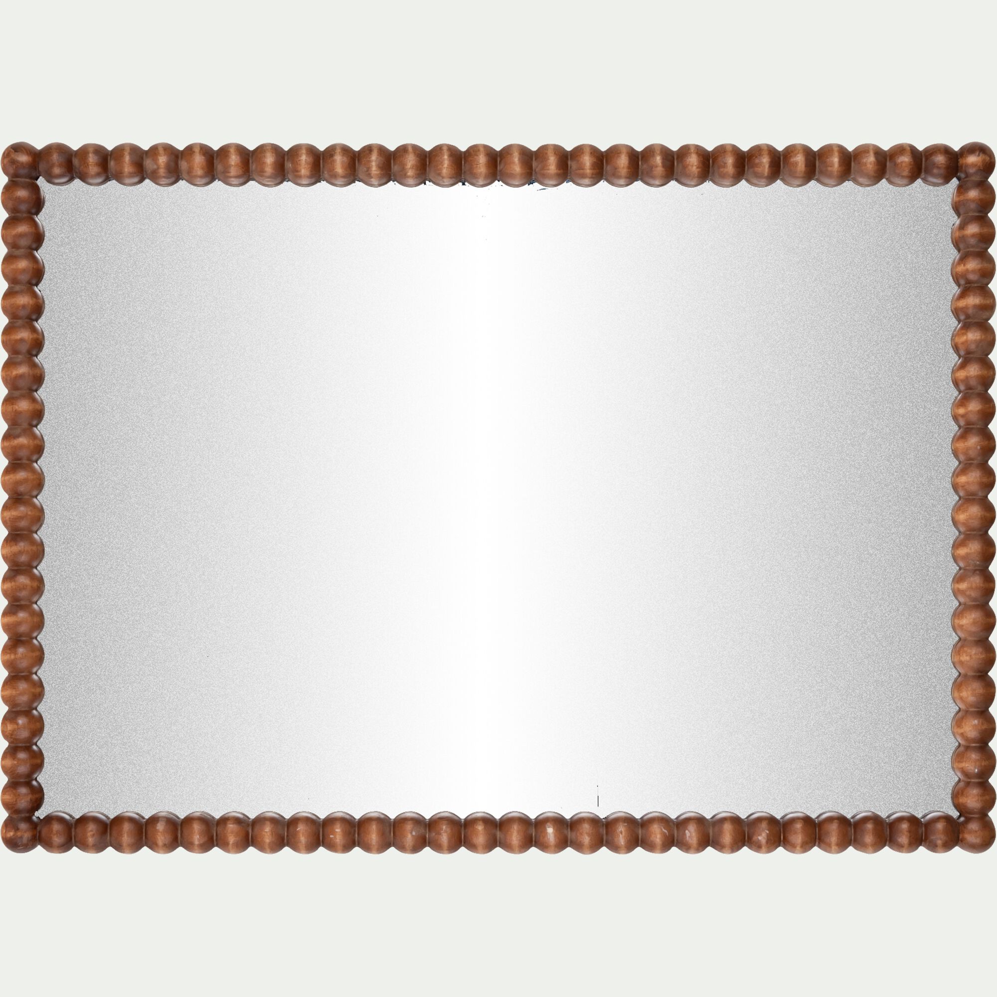 EMILIEN - Miroir en bois de pin 50x70cm - bois foncé
