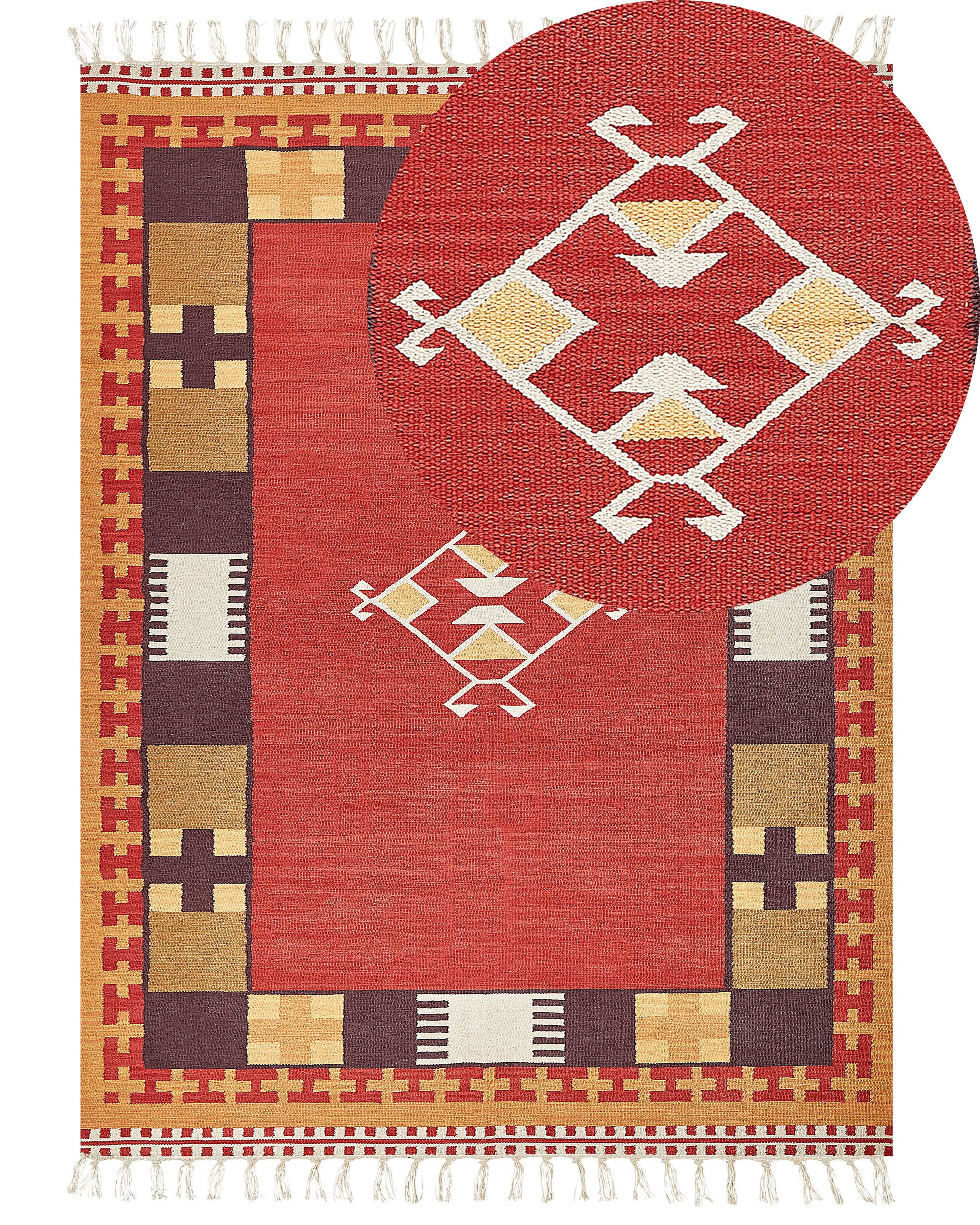 Dywan bawełniany kilim 160 x 230 cm wielokolorowy