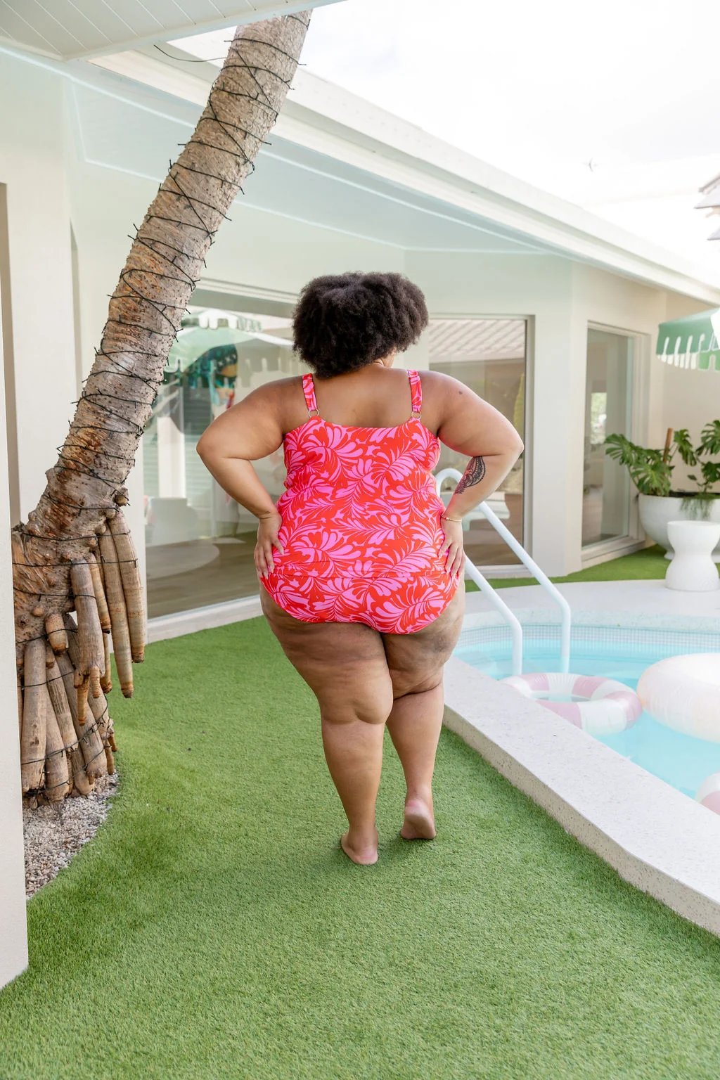 Burleigh Tankini Top In Pink Jungle