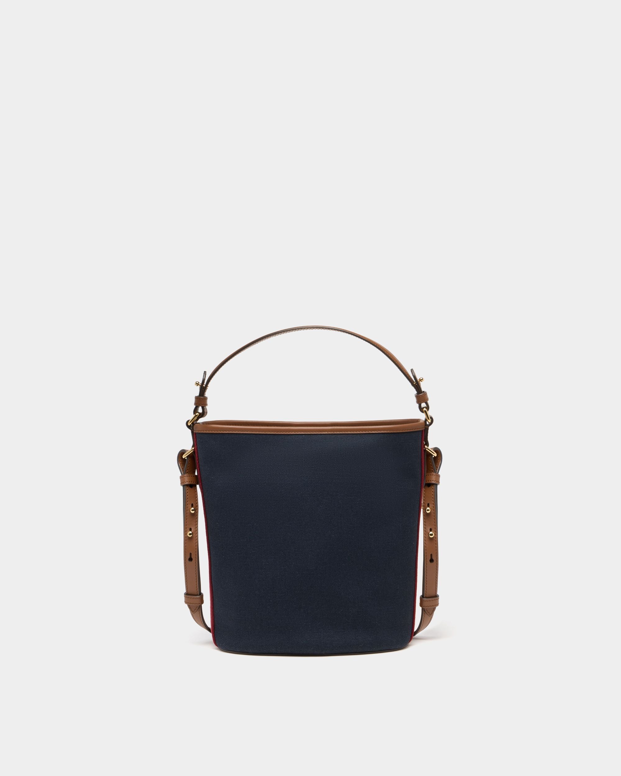 Edelbliss Bucket Bag aus Canvas in Navy Blue mit Bally-Ribbon-Detail