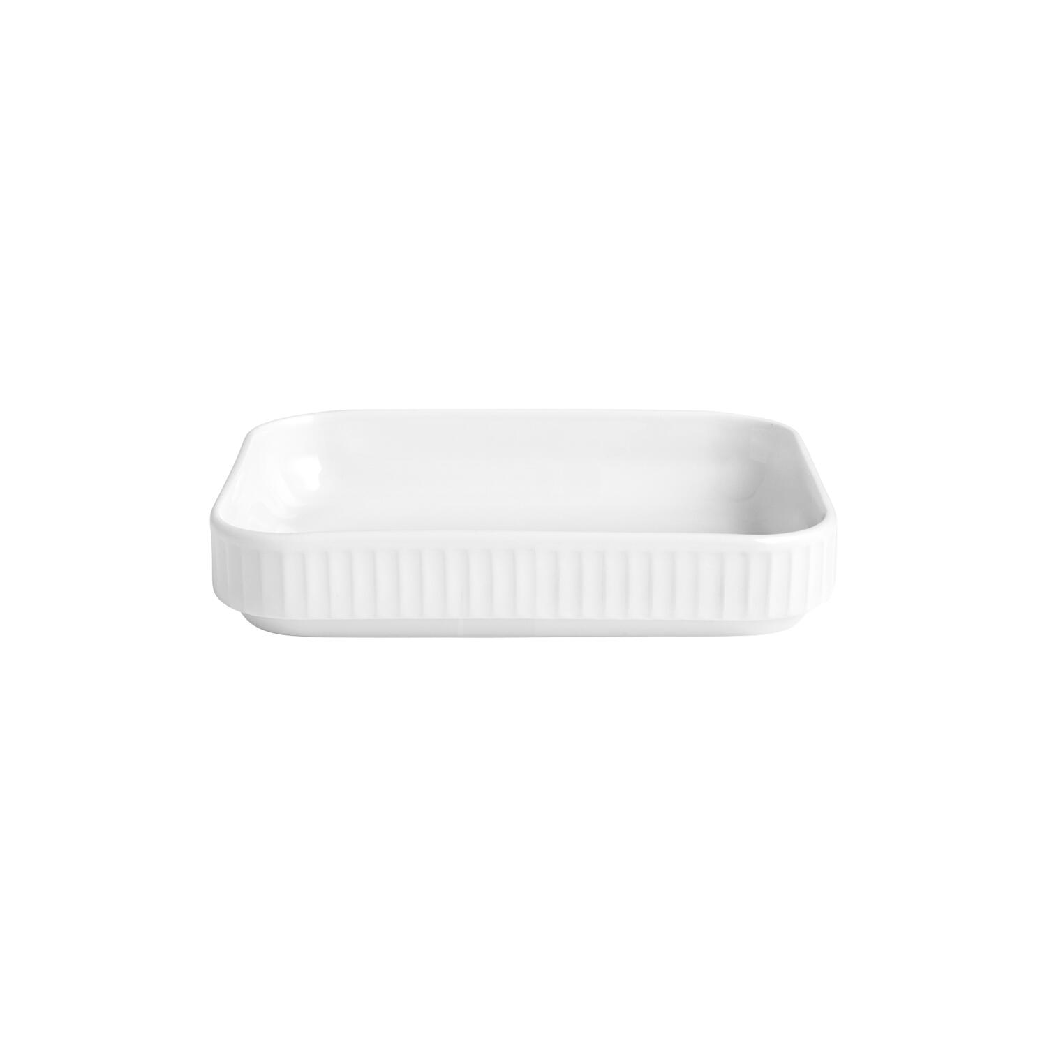 Pliss&eacute; rektangul&aelig;rt fad 18 cm