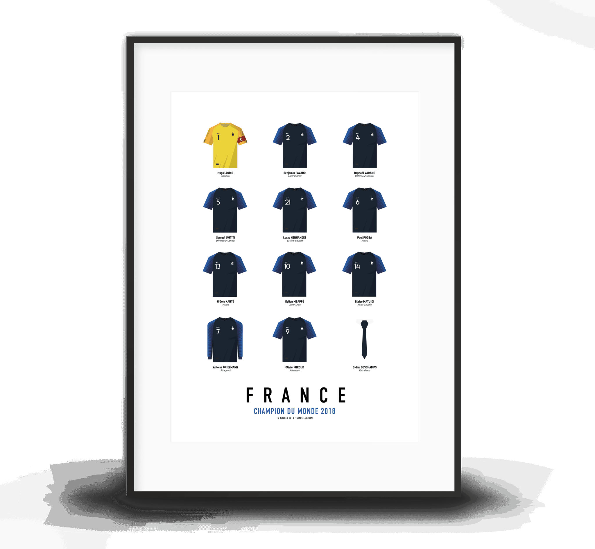 FRANCE - Affiche Football - France 2018 - 40 x 60 cm